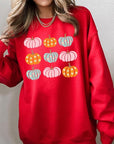 Cute Groovy Pumpkins  Graphic Fleece Sweatshirts