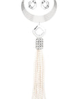 Fringe Pearl Tassel Statement Collar Necklace Set