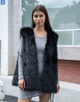 Long Faux Fur Cardigan