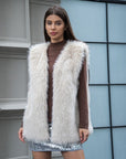 Long Faux Fur Cardigan