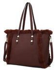 MKF Liza with Faux Fur Women Tote Bag by Mia K