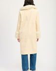 Emory Park Faux Fur Midi Trench Coat