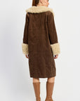 Emory Park Faux Fur Midi Trench Coat