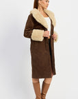 Emory Park Faux Fur Midi Trench Coat