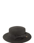 Straw Fashion Hat With Satin Bow