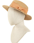 Straw Fashion Hat With Satin Bow