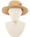 Straw Fashion Hat With Satin Bow