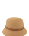 Straw Fashion Hat with Lock Accent