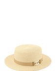 Straw Fashion Hat With CC Buckle