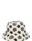 Pattern Print Fur Bucket Hat