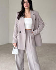 Women's Fashion Blazer Suit Set by Claude