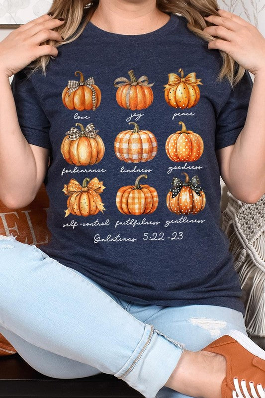 Fruits of The Spirit Christian Pumpkin Graphic Tee