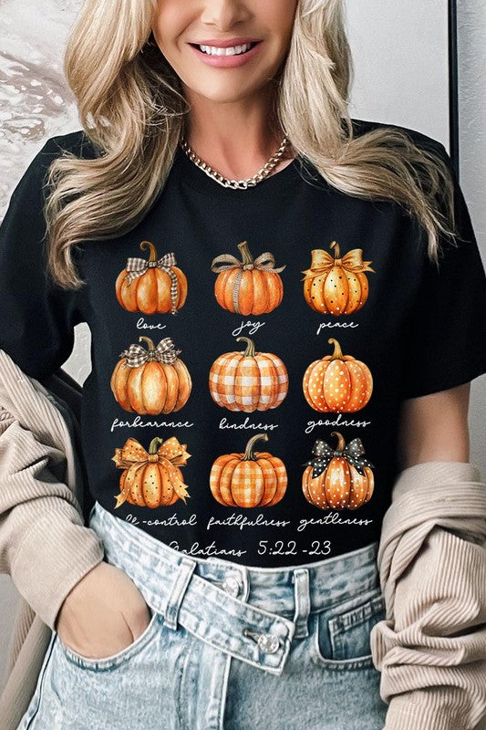 Fruits of The Spirit Christian Pumpkin Graphic Tee