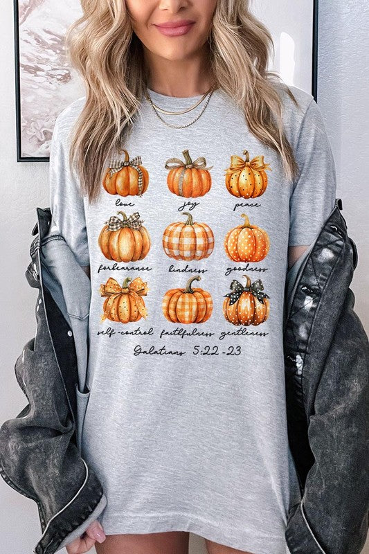 Fruits of The Spirit Christian Pumpkin Graphic Tee