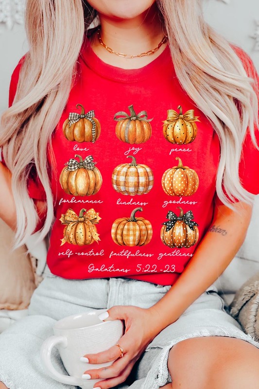 Fruits of The Spirit Christian Pumpkin Graphic Tee