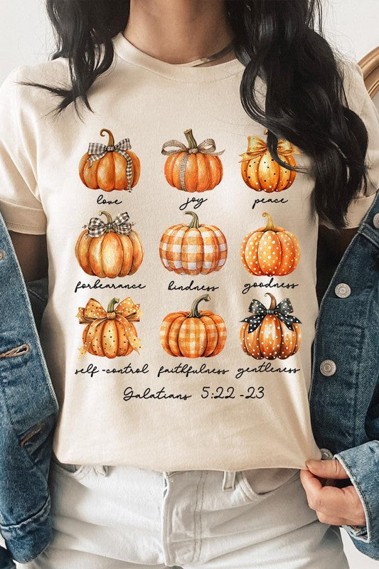 Fruits of The Spirit Christian Pumpkin Graphic Tee