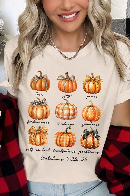 Fruits of The Spirit Christian Pumpkin Graphic Tee