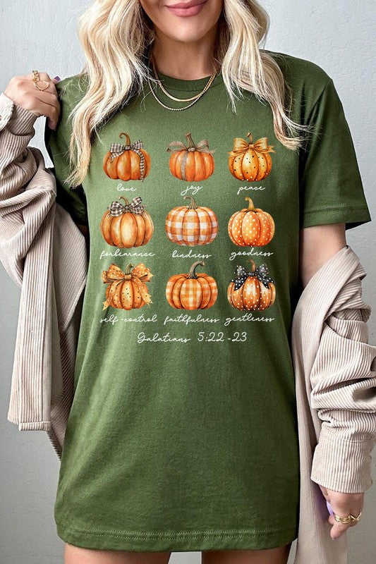 Fruits of The Spirit Christian Pumpkin Graphic Tee