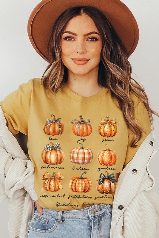 Fruits of The Spirit Christian Pumpkin Graphic Tee