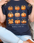 Fruits of The Spirit Christian Pumpkin Graphic Tee