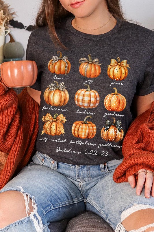 Fruits of The Spirit Christian Pumpkin Graphic Tee