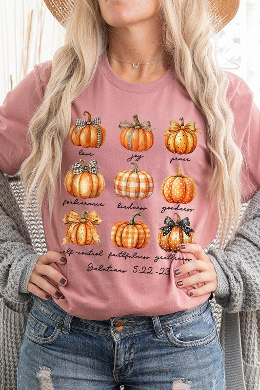 Fruits of The Spirit Christian Pumpkin Graphic Tee