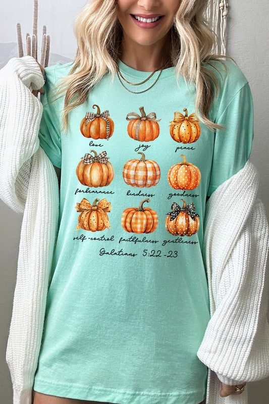 Fruits of The Spirit Christian Pumpkin Graphic Tee