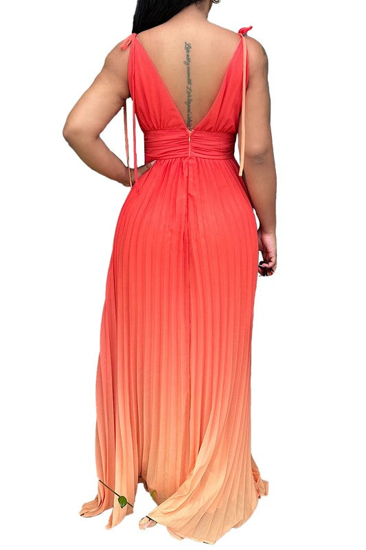 Women&#39;s Rainbow Ombre Long Maxi Dress by Claude