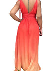 Women's Rainbow Ombre Long Maxi Dress by Claude