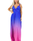 Women's Rainbow Ombre Long Maxi Dress by Claude