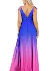 Women's Rainbow Ombre Long Maxi Dress by Claude