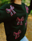 Sparkly Bow Patch Sweatshirt