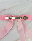 Double Bow Double Sash Velvet Hair Clip