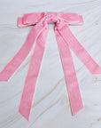 Double Bow Double Sash Velvet Hair Clip