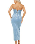 Women's Fashion Long Denim Maxi Dress by Claude