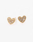 Sparkle Heart Charm Earrings