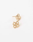 Etched Clover Stud Earrings