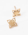 Star Flower Stud Earrings