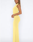 Women's Fashion Two Piece Dress Set in Black or Yellow by Claude