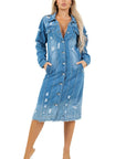 Women's Long Denim Jacket by Claude