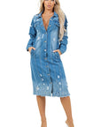 Women's Long Denim Jacket by Claude