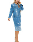 Women's Long Denim Jacket by Claude