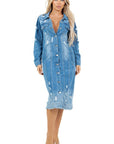 Women's Long Denim Jacket by Claude