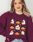 Cute Ghost Fall Pumpkin Graphic Fleece Sweatshirts