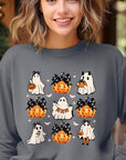 Cute Ghost Fall Pumpkin Graphic Fleece Sweatshirts