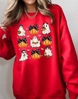 Cute Ghost Fall Pumpkin Graphic Fleece Sweatshirts