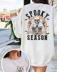 Spooky Season Skeleton Graphic Fleece Sweatshirts