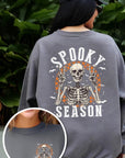 Spooky Season Skeleton Graphic Fleece Sweatshirts