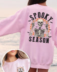 Spooky Season Skeleton Graphic Fleece Sweatshirts