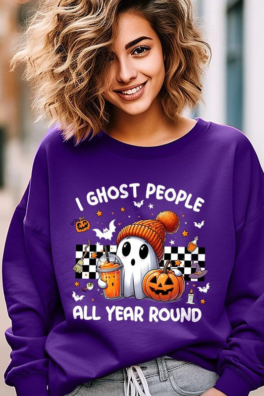 I Ghost People Graphic Fleece Sweatshirts